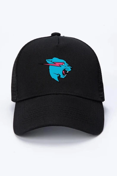 Mr Beast Logo Siyah Fileli Şapka ürün görseli 1