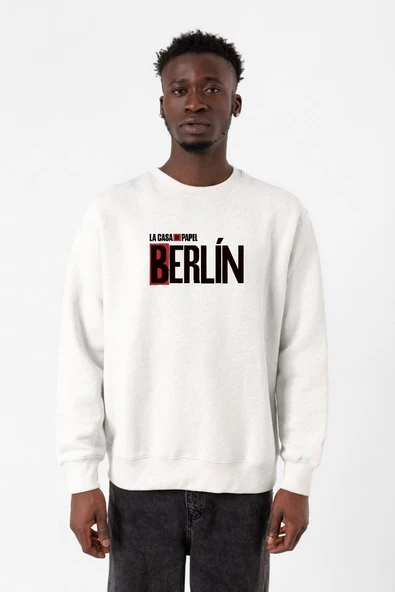 La Casa De Papel Berlin Beyaz Erkek 2ip Sweatshirt ürün görseli 1