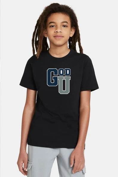 Gen V Godolkin University Abbreviation Siyah Çocuk Tshirt ürün görseli 1