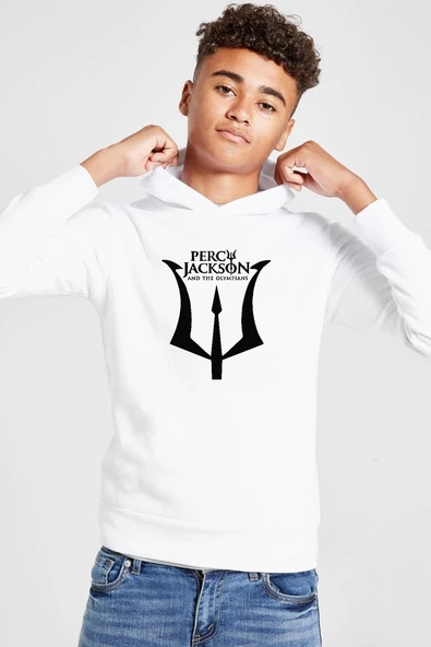 Percy Jackson And The Olympians Beyaz Çocuk 3ip Kapşonlu  Sweatshirt ürün görseli 1
