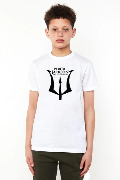 Percy Jackson And The Olympians Beyaz Çocuk Bisikletyaka Tshirt ürün görseli 1