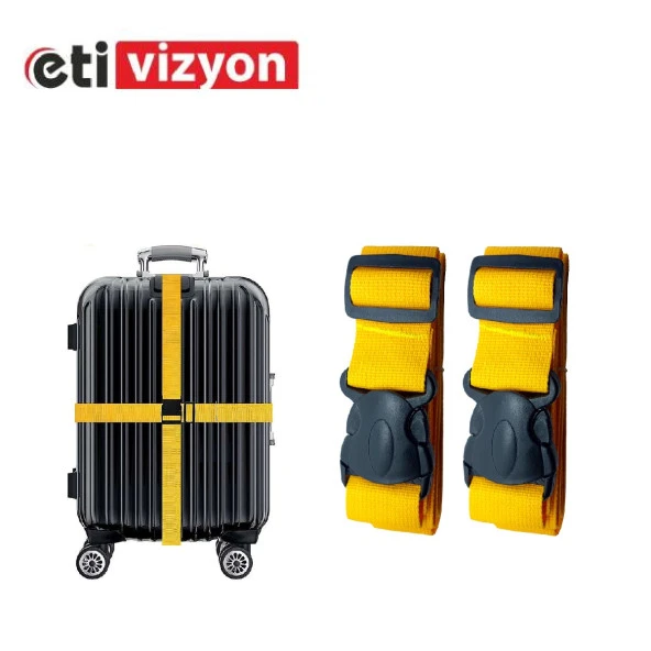 Etivizyon Valiz Bavul Emniyet Kemeri 2 Adet SARI ürün görseli 1