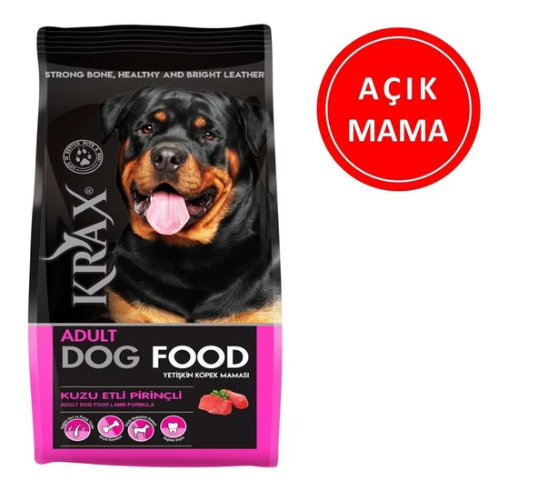 Krax Kuzu Etli Pirinçli Köpek Maması 1 Kg AÇIK ürün görseli 1