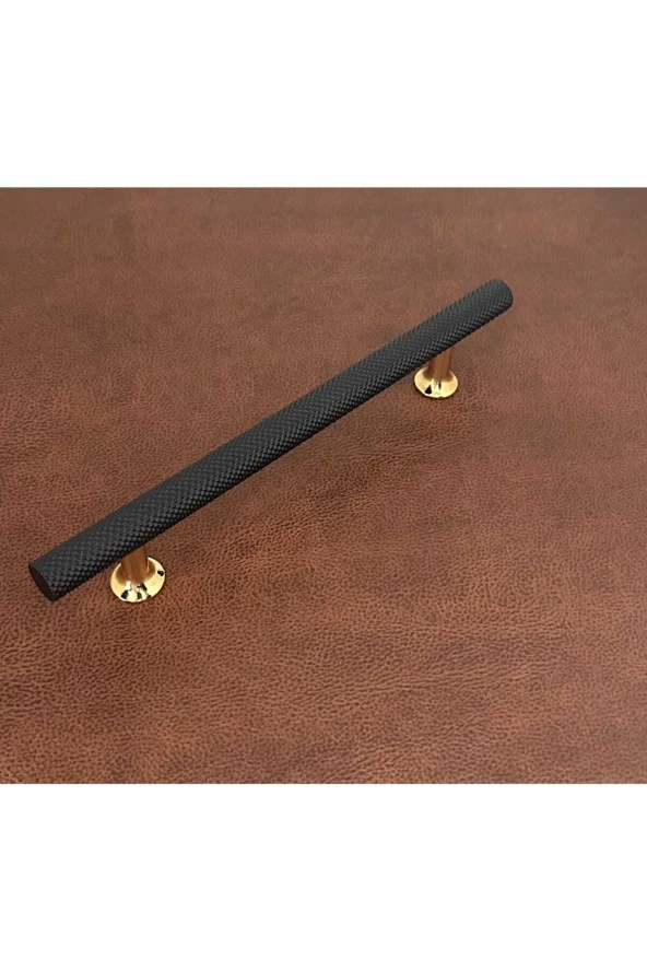 Doruk Siyah Gold Tv Ünitesi Vestiyer Yatak Odası Mutfak Dolap Çekmece Kulpu 224 Mm (22,4 Cm) 1 Adet ürün görseli 1