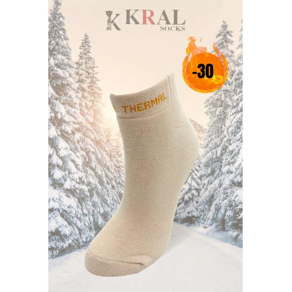 Termal Özellikli 2x Korumalı (5 ÇİFT) Asorti Renkli Kadın Kışlık Havlu Patik Çorap ürün görseli 1
