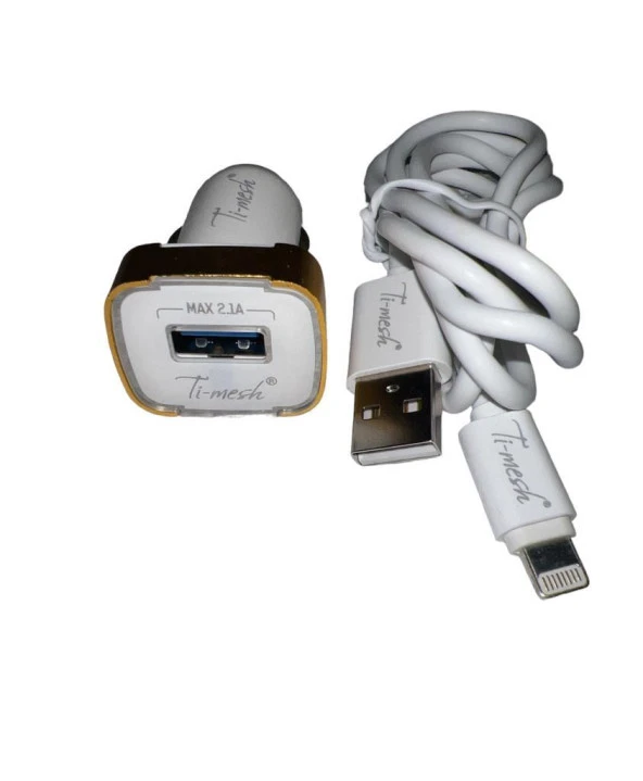 PDAteknoloji Lightning 2.1A Araç Şarj Cihazı DL-DC211B Beyaz ürün görseli 1