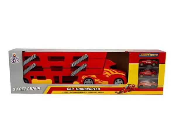King Toys Arabalı Tır Büyük 3 Katlı Kırmızı ürün görseli 1