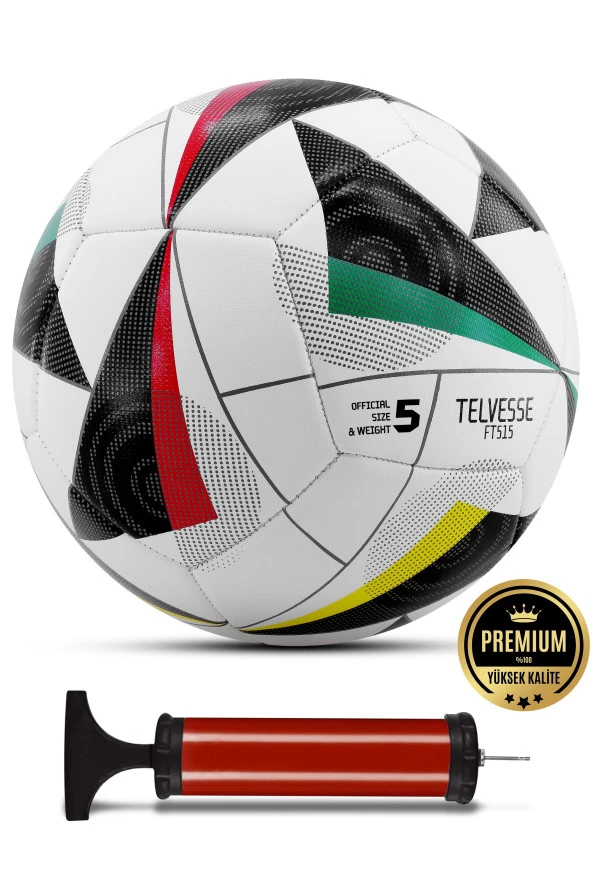 Telvesse Futbol Topu Yeni Sezon 2024 Avrupa Pompalı Sert Zemin Halı Saha Futbol Topu No:5 FT515 ürün görseli 1