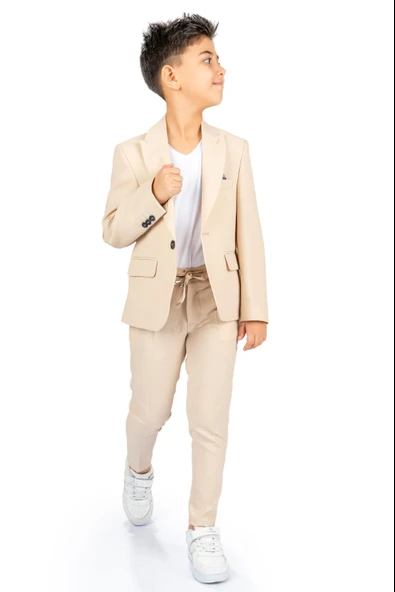 Spor Çocuk Ceket, Tişört , Jogger Pantolonlu Takım MNK5682 ürün görseli 1