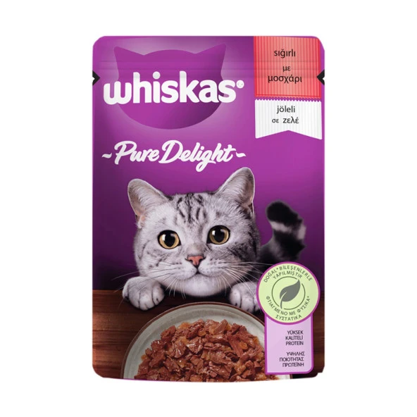 Whiskas Pure Delight Sığırlı Yaş Mama 85 Gr ürün görseli 1