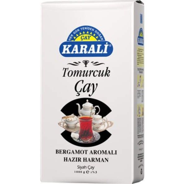 KARALİ ÇAY TOMURCUK SİYAH BERGOMAT AROMALI 1000 GR ürün görseli 1
