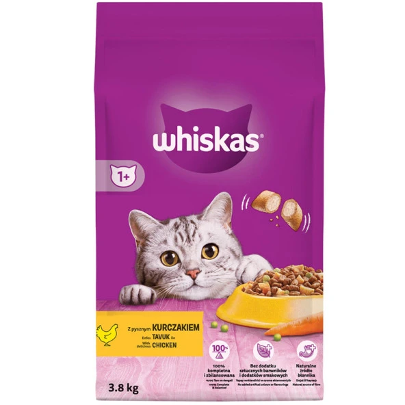 Whiskas Tavuklu Yetişkin Kedi Maması 3,8 Kg ürün görseli 1
