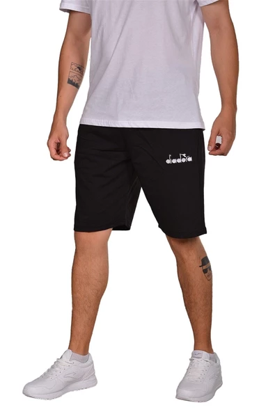Diadora Mesa - Pamuklu Siyah Spor Şort - DIADORAMESA ürün görseli 1