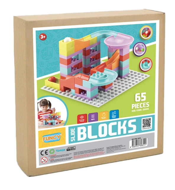 Slide Blocks 65 Parça LegoDuplo Uyumlu - Resim 3