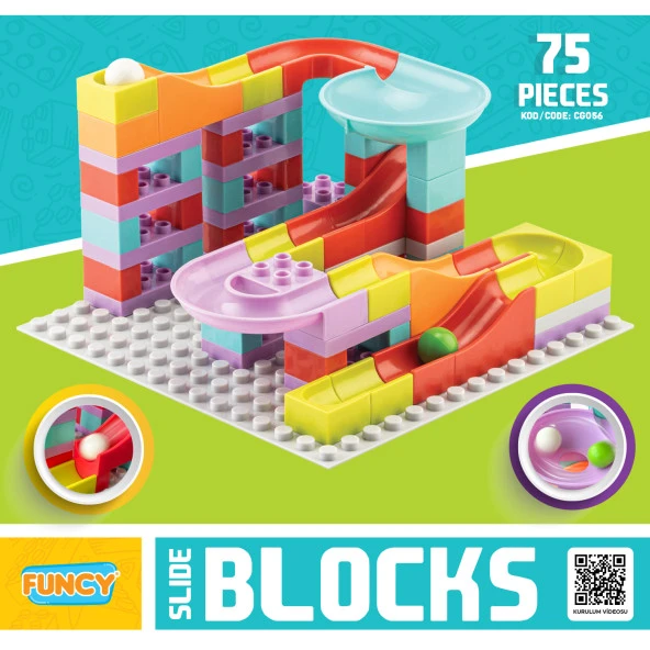 Slide Blocks 75 Parça LegoDuplo Uyumlu ürün görseli 1