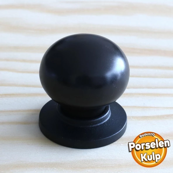 Gerçek Porselen Mat Siyah Kulp Mobilya Mutfak Dolabı Çekmece Dolap Kulpları Kapak Kulpu Kulbu Düğme ürün görseli 1