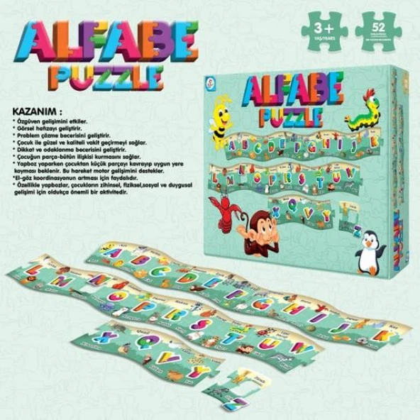 Laço İki Metre Alfabe Puzzle LC7481 - Resim 3