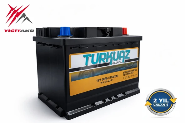 Turkuaz 12 V 60 Ah 510 A Akü ürün görseli 1
