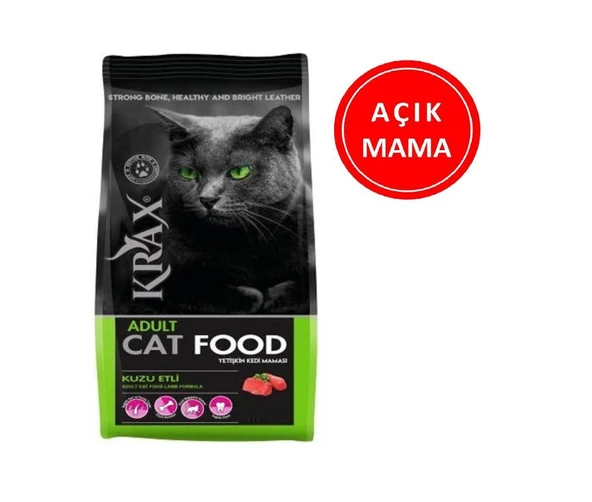 Krax Kuzu Etli Kedi Maması 1 Kg AÇIK ürün görseli 1