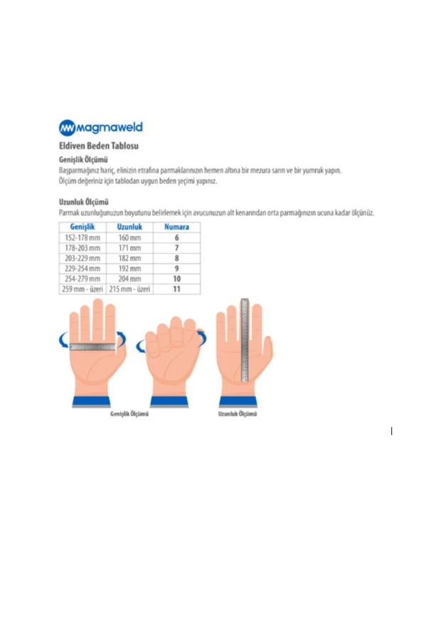 Magmaweld TIG B200 Kaynak Eldiveni No:11 - Resim 5