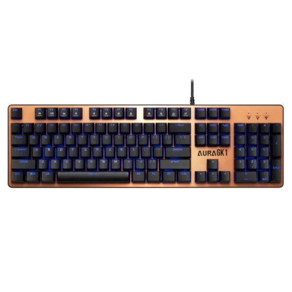 GAMDIAS AURA GK1, USB Kablolu, Ingilizce,  Çok Renkli Arka Aydinlatma, Red Mekanik Switch, Brown Edition, Gaming Klavye ürün görseli 1