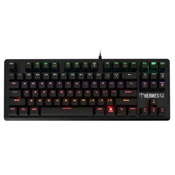 GAMDIAS HERMES-E2, USB Kablolu, Ingilizce,  Mekanik Switch, 7 Renk, Gaming Klavye ürün görseli 1