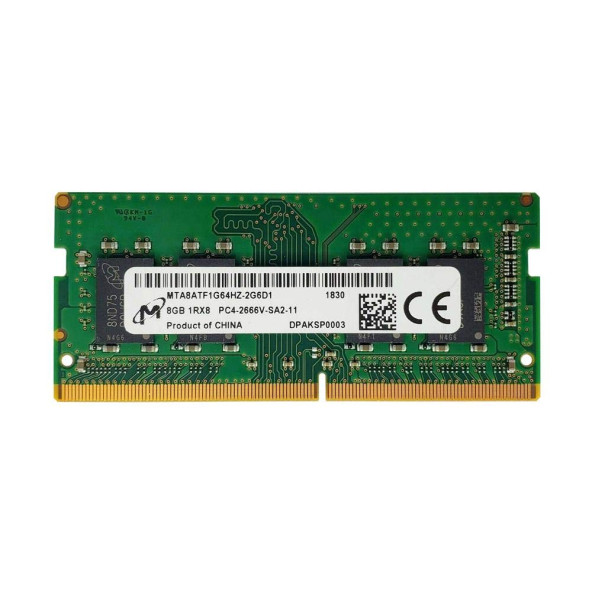 Micron 8GB DDR4 1Rx8 PC4-2666V-SA2 MTA8ATF1G64HZ-2G6D1 So-DIMM Dizüstü Bilgisayar RAM Belleği ürün görseli 1