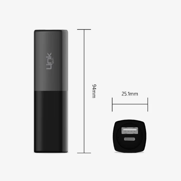 LinkTech LP5 5000 mAh Lipstick Mini Cep Powerbank - Resim 4