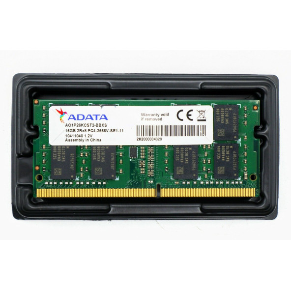 ADATA 16GB DDR4 2666MHz PC4-21300 260pin SoDimm AO1P26KCST2-BBXS NOTEBOOK RAM BELLEK ürün görseli 1