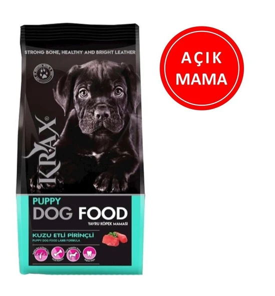 Krax Puppy Kuzu Etli Pirinçli Yavru Köpek Maması 1 Kg AÇIK ürün görseli 1
