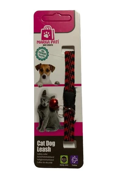Marka Pati Çizgili Desenli Kedi Köpek Boyun Tasması ürün görseli 1