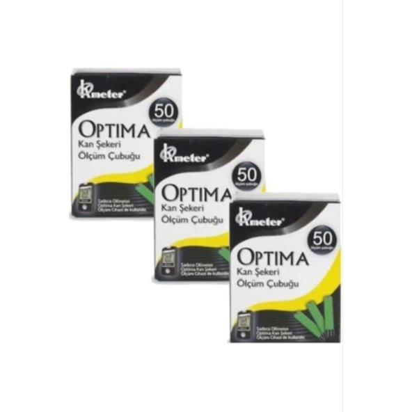 Optima 50'li 3 Kutu Seker Ölçüm Stribi (Çubuğu) ürün görseli 1
