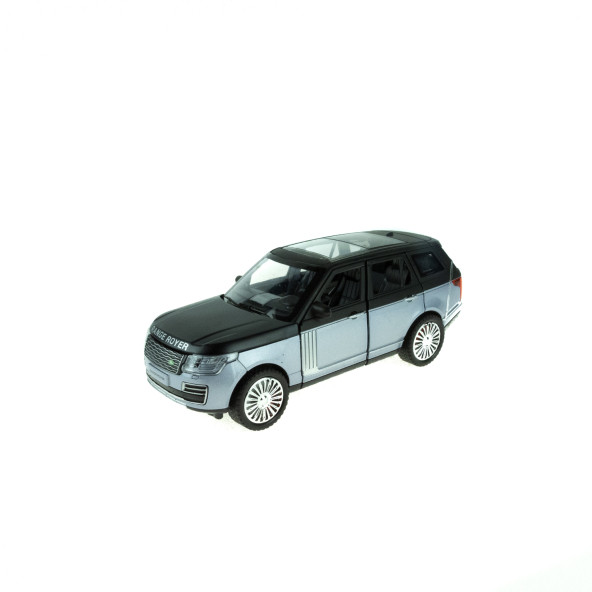 1:24 Ölçek Metal Model Super Suv Çek Bırak Işıklı Sesli Gri Siyah ürün görseli 1