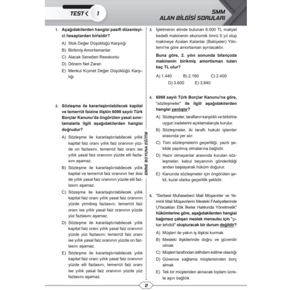 SMMM Çıkacak Sorular Deneme Seti (6 Deneme) - Resim 2