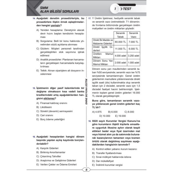 SMMM Çıkacak Sorular Deneme Seti (6 Deneme) - Resim 3