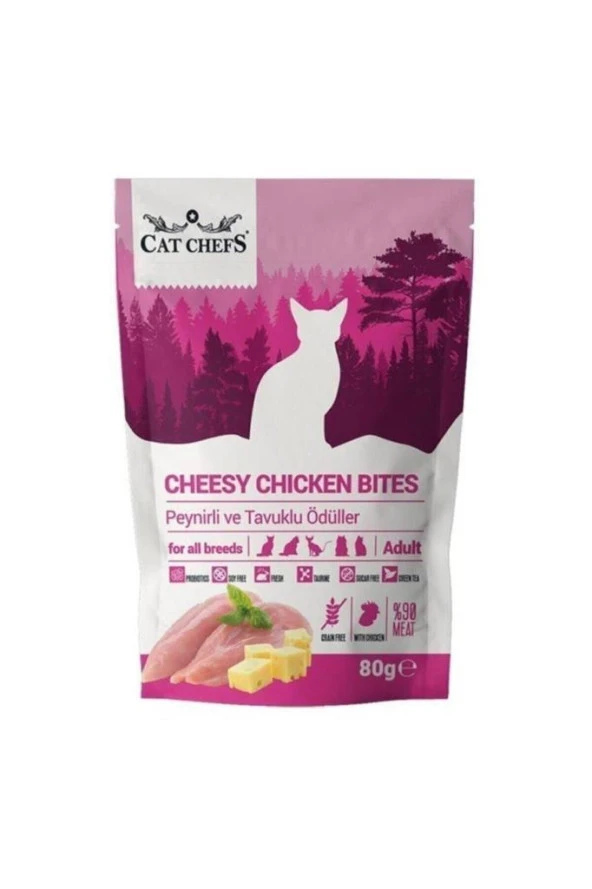 Cat Chefs Cheesy Chicken 80 gr (Peynirli&Tavuk Etl i Kedi Ödülü) SKT:01/2028 ürün görseli 1