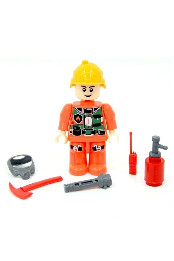 Özbayraktar Fire Fighter İtfaiye Figürü Lego Seti - Resim 3