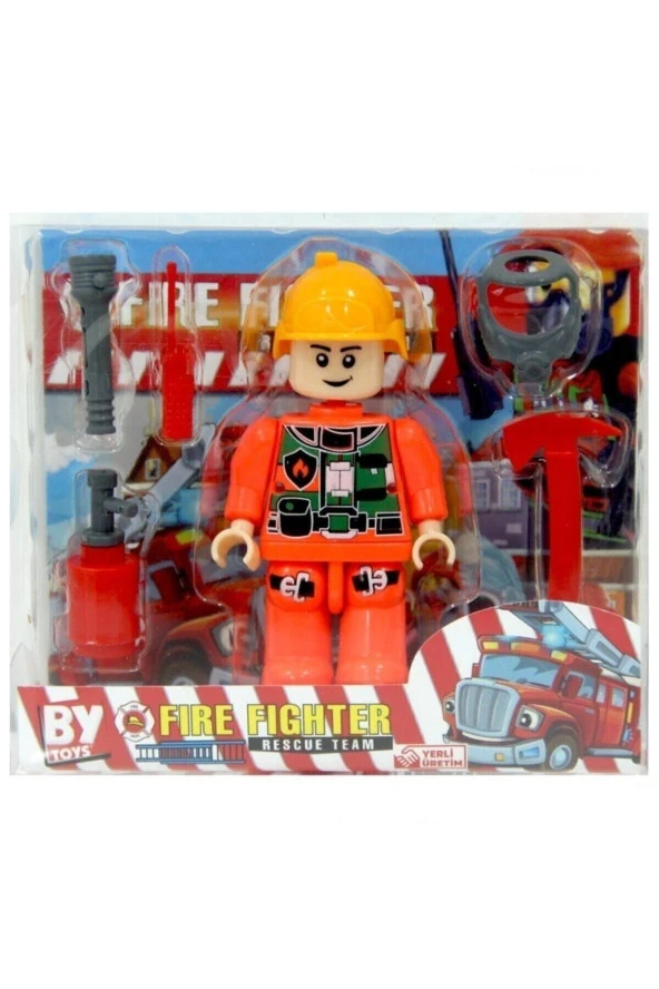 Özbayraktar Fire Fighter İtfaiye Figürü Lego Seti - Resim 4