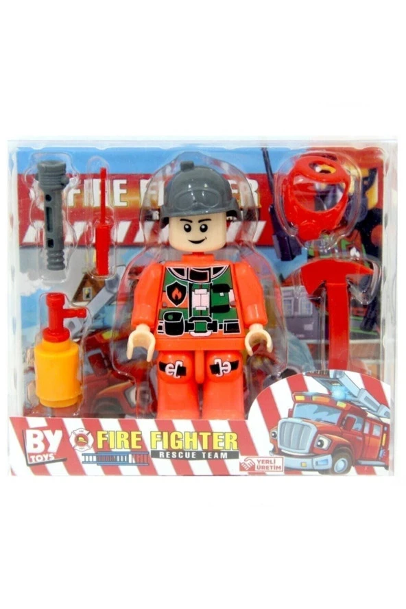 Özbayraktar Fire Fighter İtfaiye Figürü Lego Seti - Resim 5