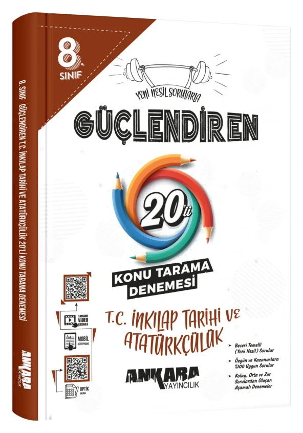Ankara 8. Sınıf Lgs Güçlendiren İnkılap Tarihi 20 Li Konu Tarama Denemesi 2023 ürün görseli 1