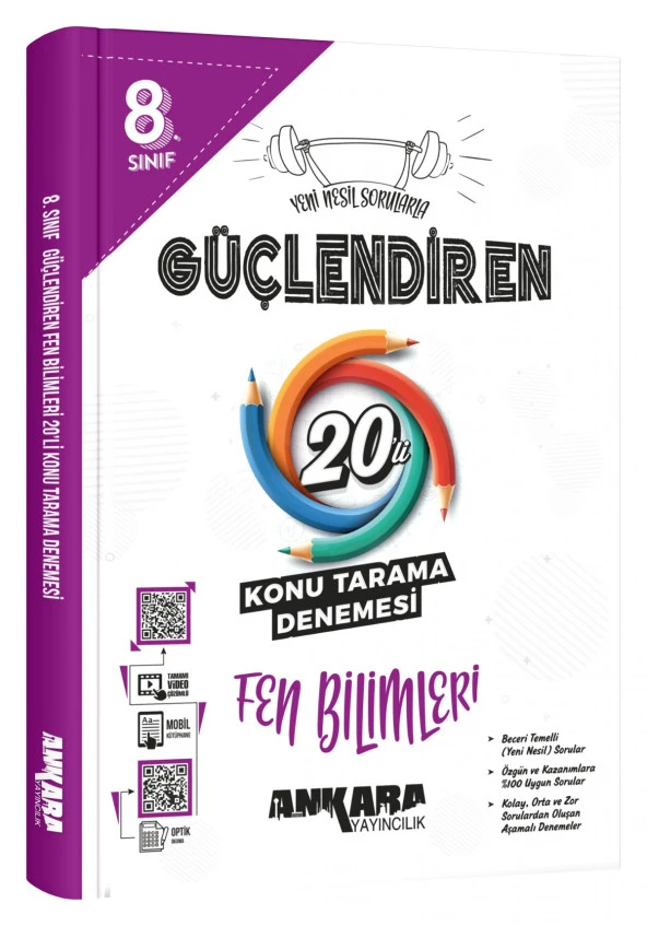 Ankara 8. Sınıf Lgs Güçlendiren Fen Bilimleri 20 Li Konu Tarama Denemesi 2023 ürün görseli 1