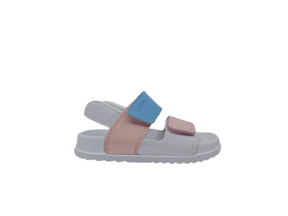 Vicco Krixi Hafif Kız Çocuk Beyaz Pembe Sandalet ürün görseli 1