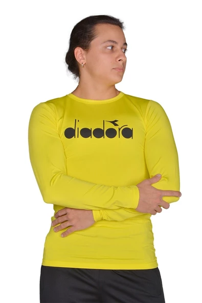 Diadora Soloben - Erkek Sarı Uzun Kollu Spor T-shirt - TSRT-ZN ürün görseli 1