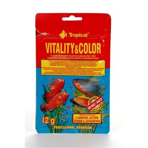 Tropical Vitality Color Flakes Tropikal Balıklar İçin Renklendirici Pul Yem 12gr ürün görseli 1
