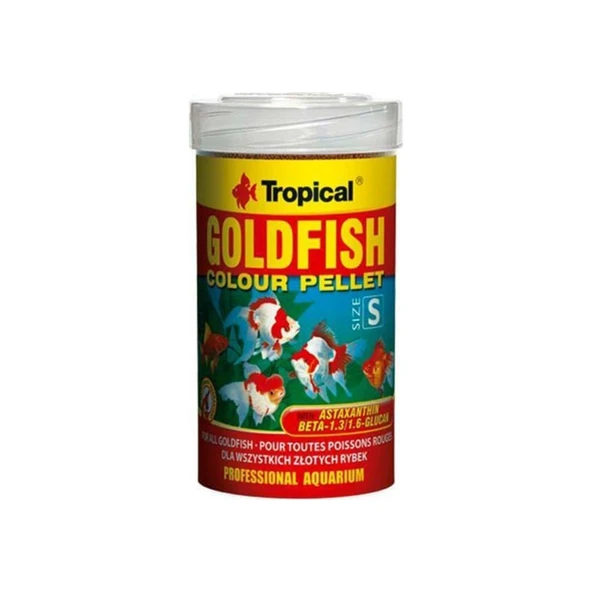 Tropical Goldfish Colour Pellet Size Small 100Ml 45Gr ürün görseli 1