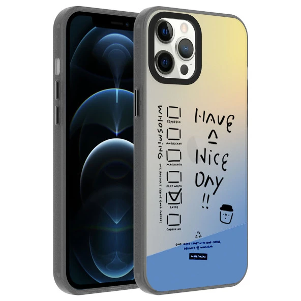 Apple iPhone 12 Pro Max Kılıf Desenli Zore Dragon Sert Kapak ürün görseli 1