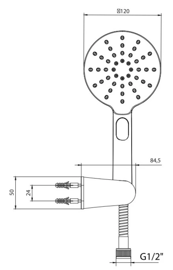 ECA Purity Plus Mafsallı Duş Seti Banyo Üst Takımı 102117401 - Resim 2