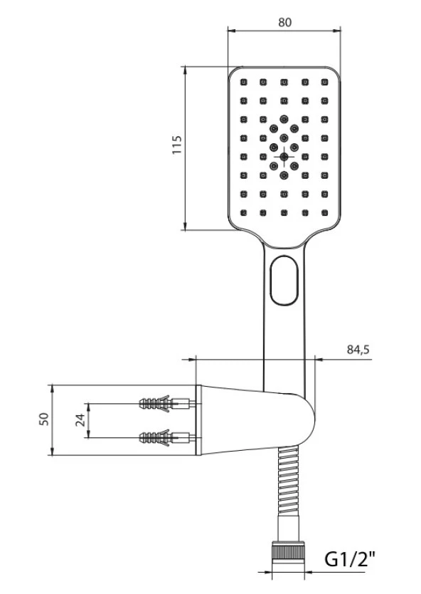 ECA Tiera Plus Mafsallı Duş Seti Banyo Üst Takımı 102117400 - Resim 2