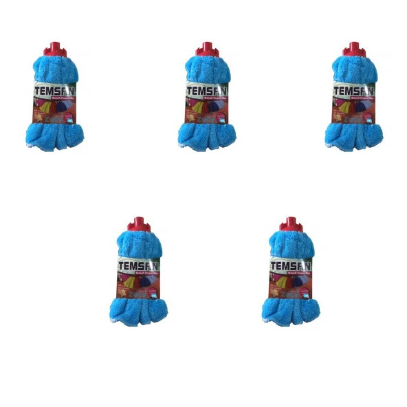 Temsan Wellsoft Yedek Havlu Mop / Islak Mop / Paspas Ucu Başlığı - 5 Adet ürün görseli 1
