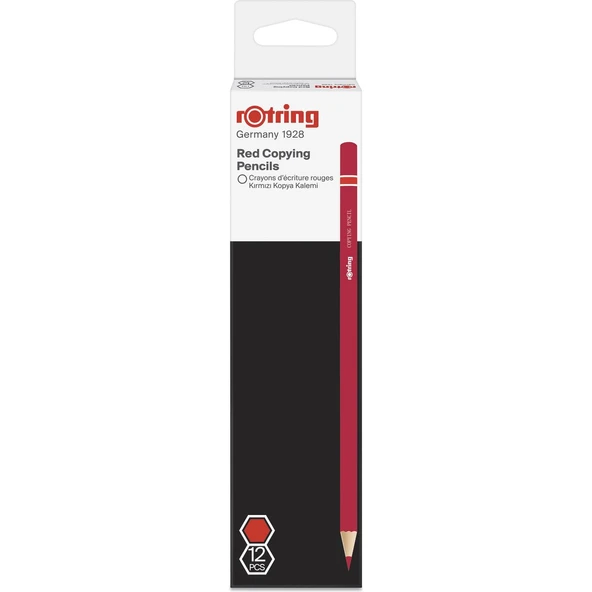 Rotring Kırmızı Kopya Kalem 12'Li Kutu ürün görseli 1